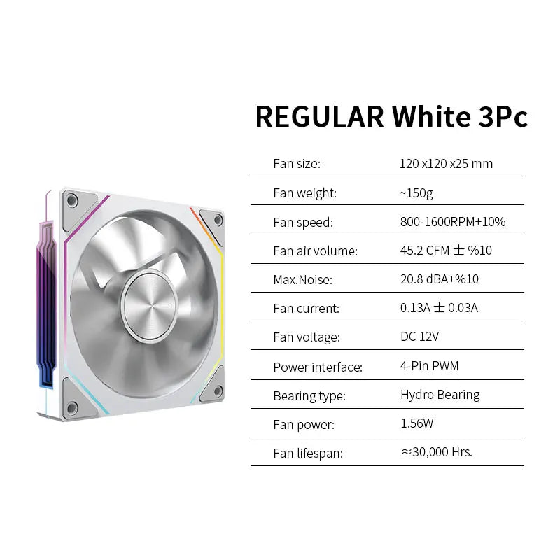 LDPCSJ PRISM 5 PRO 120mm ARGB PWM Computer Case Fan
