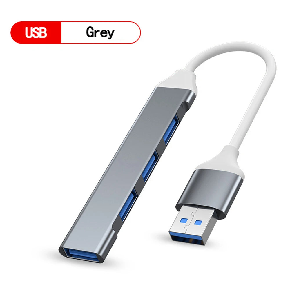 USB 3.0 Hub 4-Port High-Speed Type-C Splitter