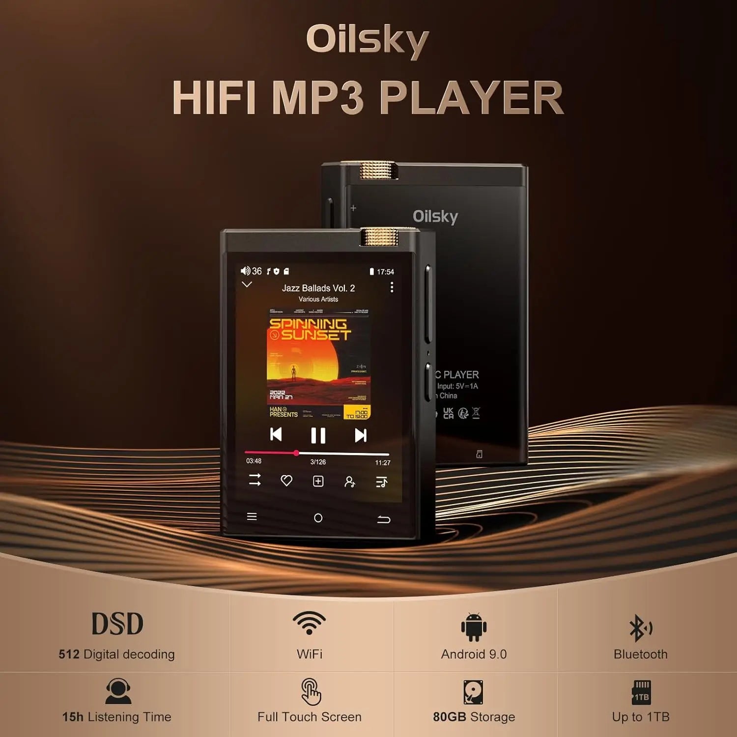 Oilsky Hi-Fi MP3 Player with Bluetooth & WiFi