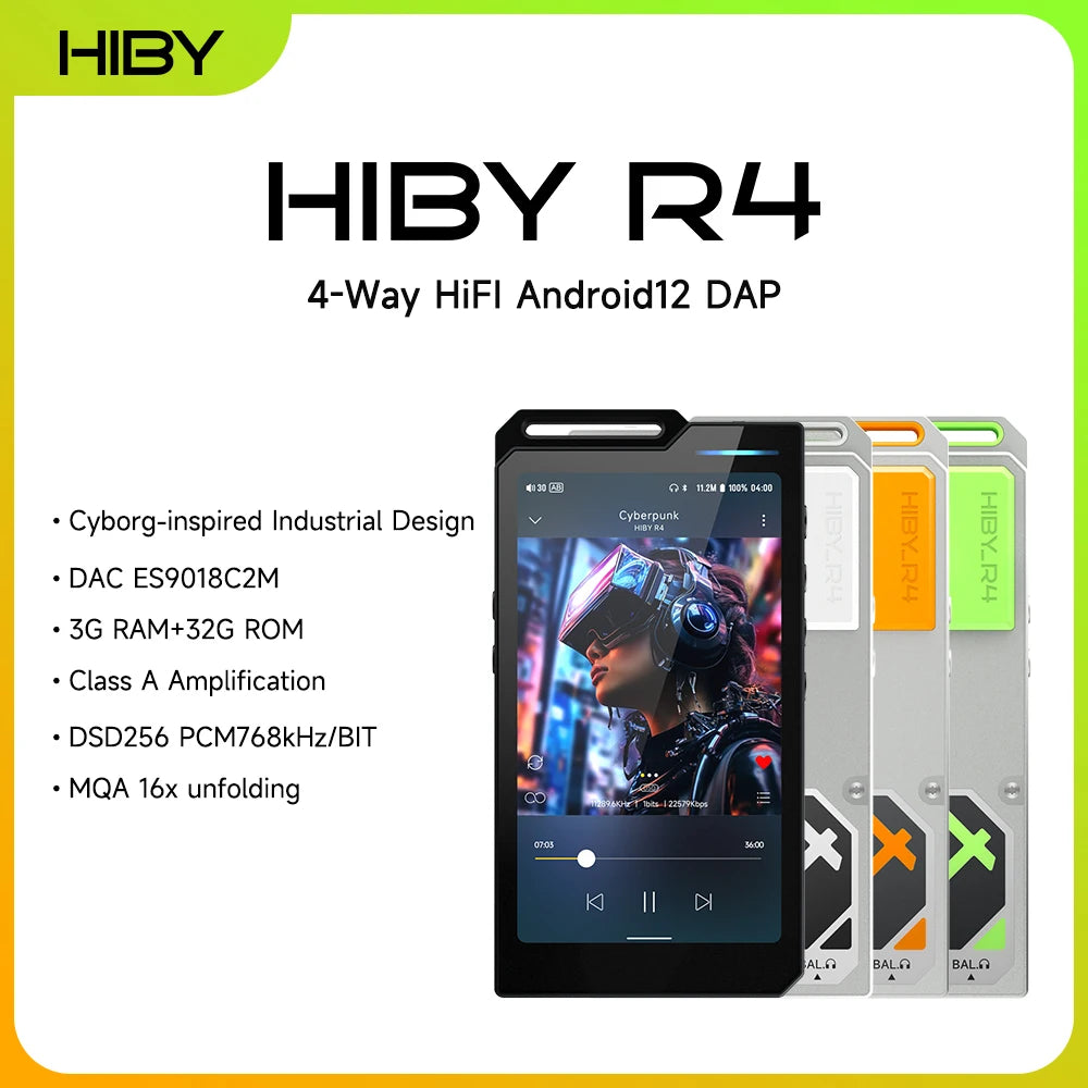 HiBy R4 Android 12 HiFi Music Player