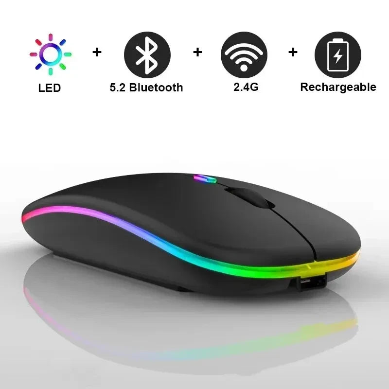 Wireless Rechargeable Silent LED Mouse