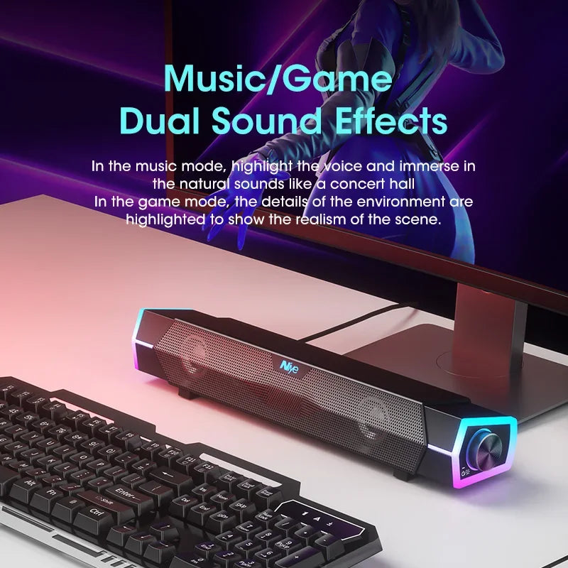 4D Bluetooth 5.0 Computer Soundbar