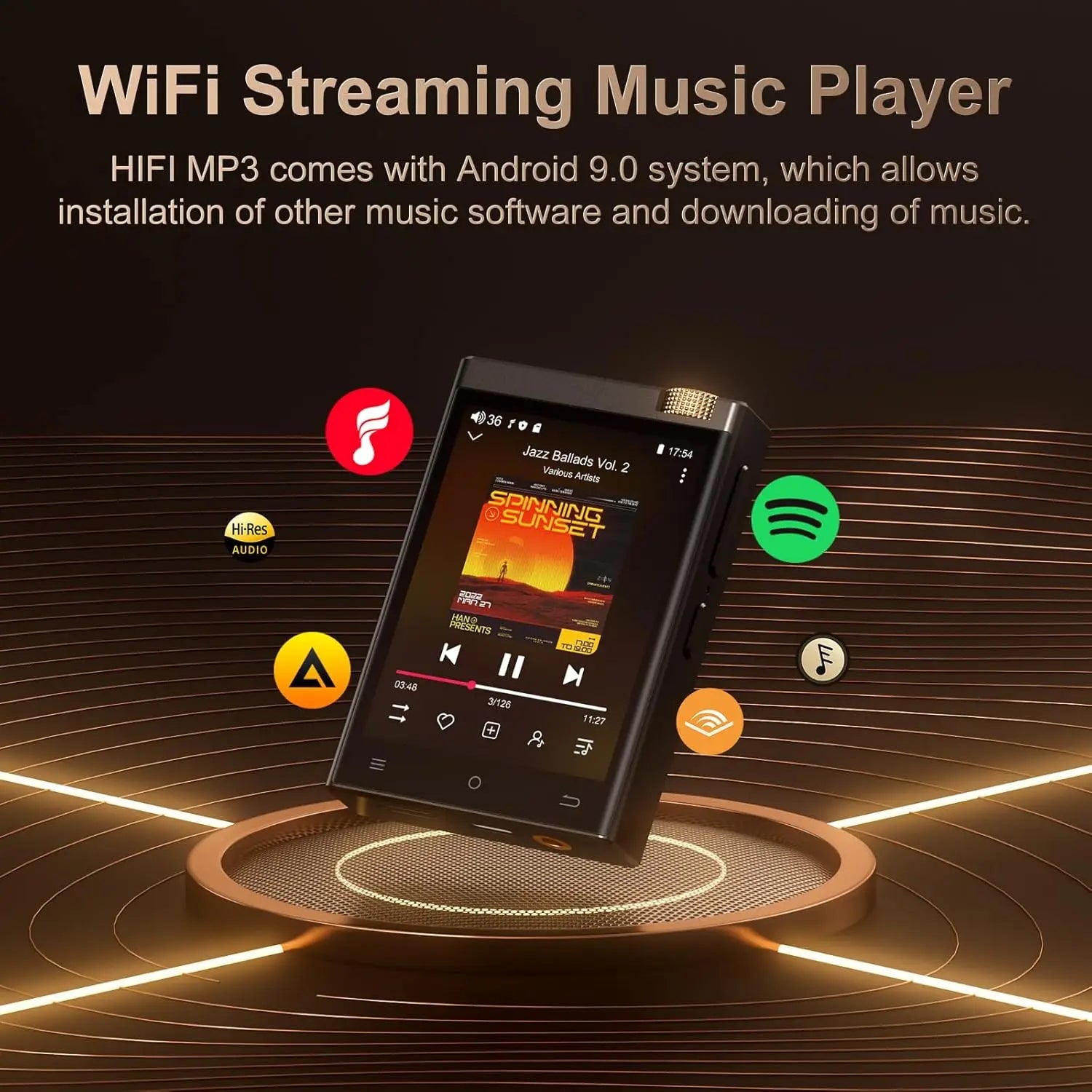 Oilsky Hi-Fi MP3 Player with Bluetooth & WiFi