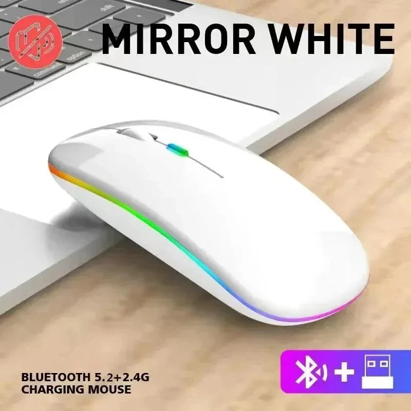 Wireless Rechargeable Silent LED Mouse