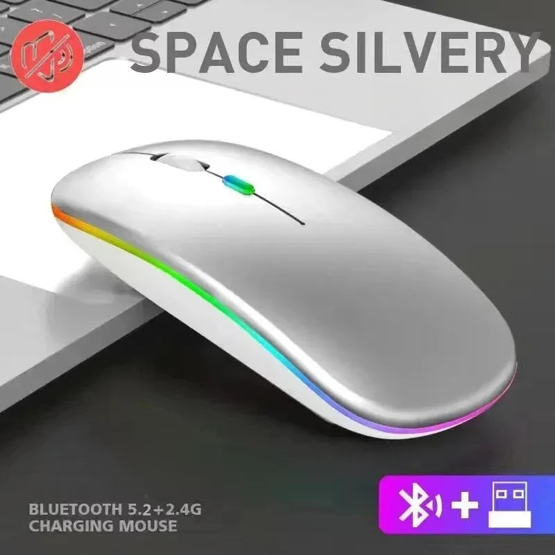 Wireless Rechargeable Silent LED Mouse