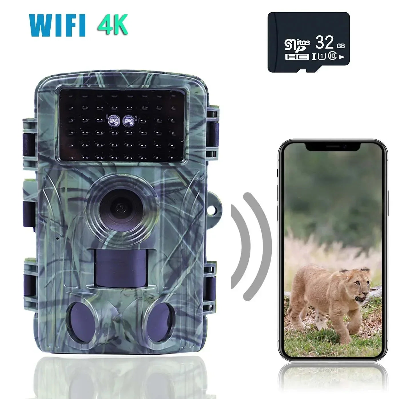 Wireless 4K 60MP WiFi Trail Camera PR1600