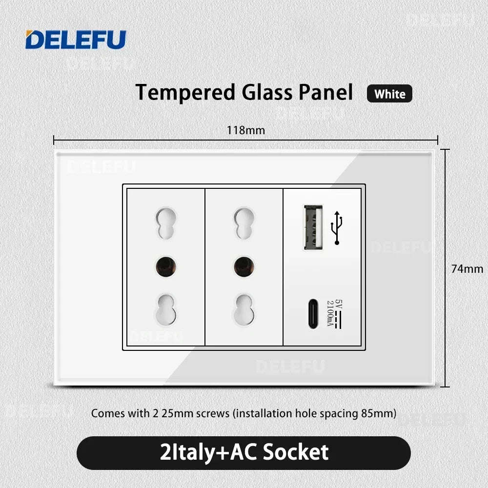 DELEFU Tuya WiFi Smart Wall Socket