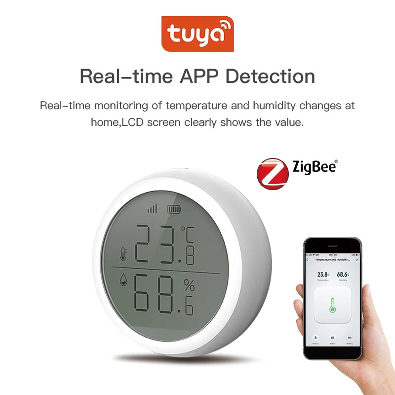 Tuya ZigBee Smart Temperature & Humidity Sensor with LCD Display